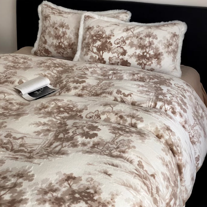 3color fur velvet bedlinen set