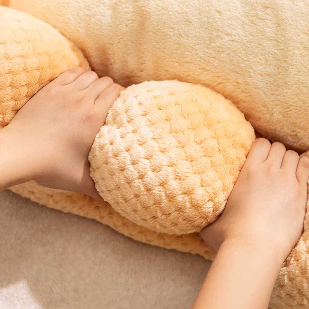 2color waffle knit pet bed