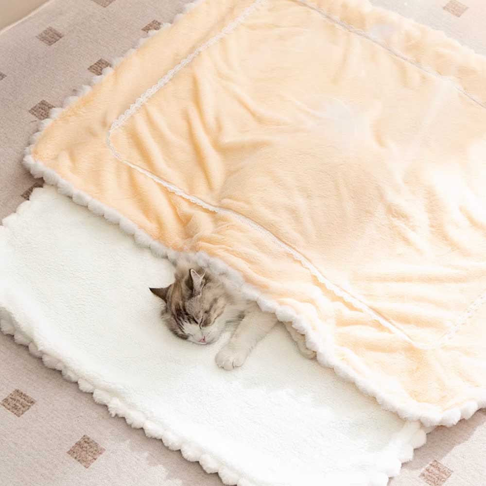 3color fur pet blanket