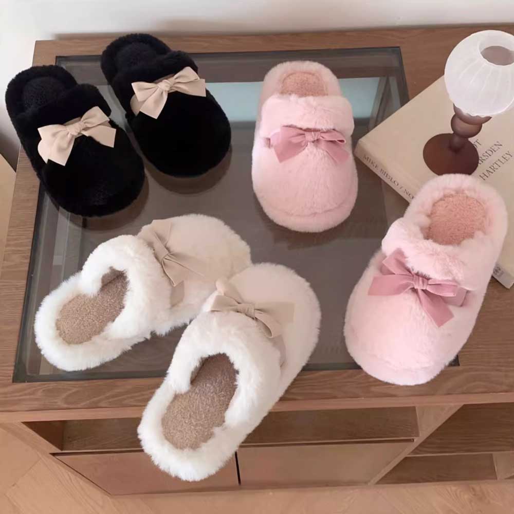 3color girly ribbon room shoes