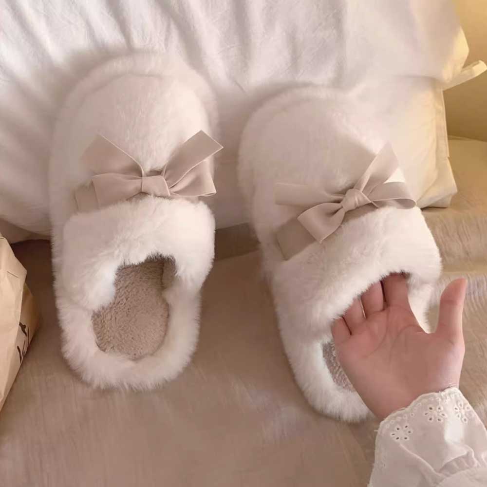 3color girly ribbon room shoes