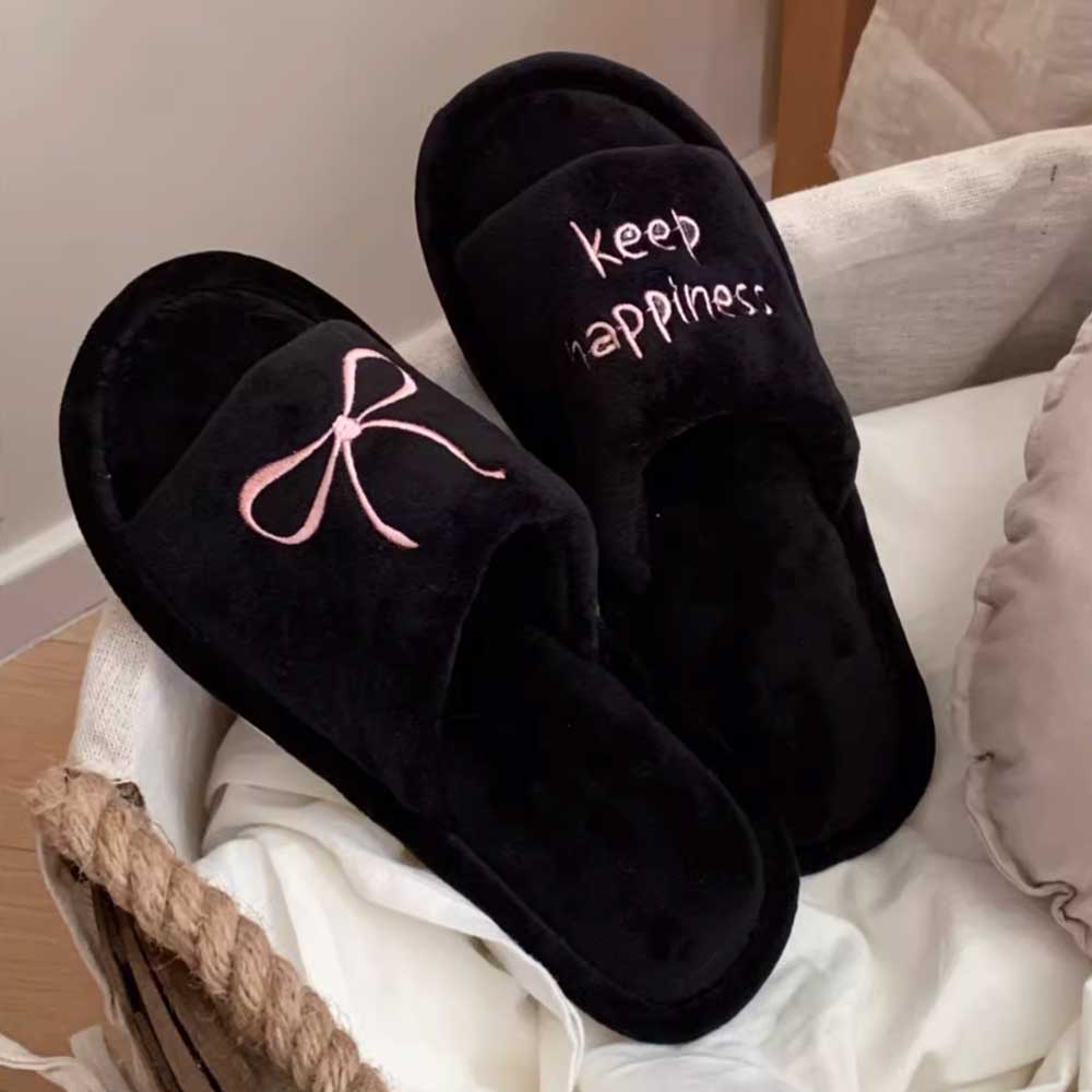 2type ribbon embroidery room shoes