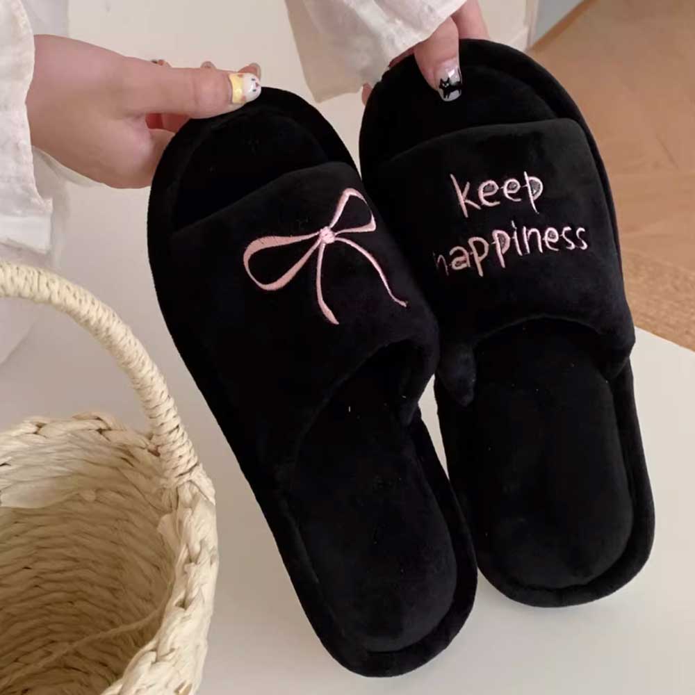 2type ribbon embroidery room shoes