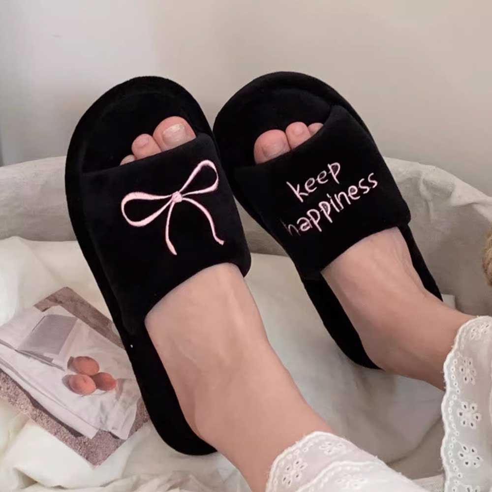 2type ribbon embroidery room shoes