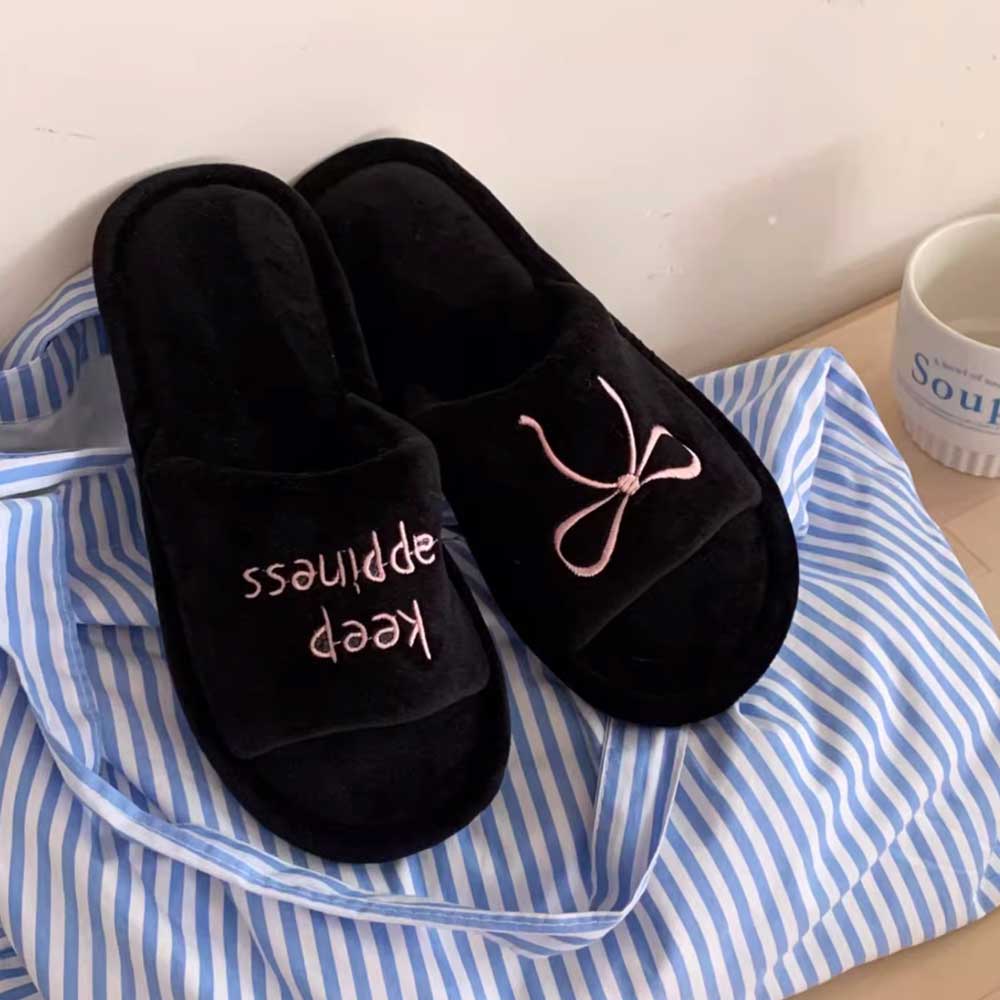 2type ribbon embroidery room shoes