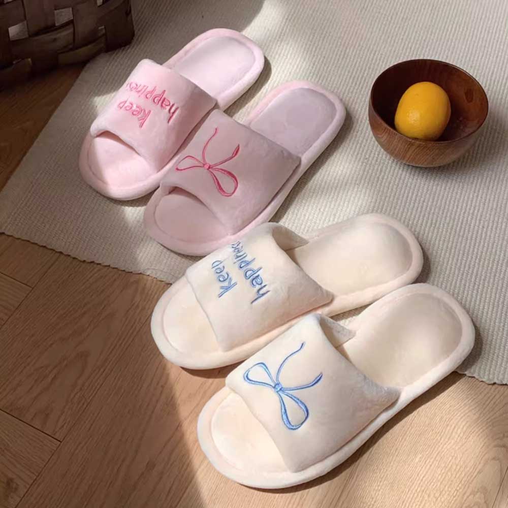2type ribbon embroidery room shoes