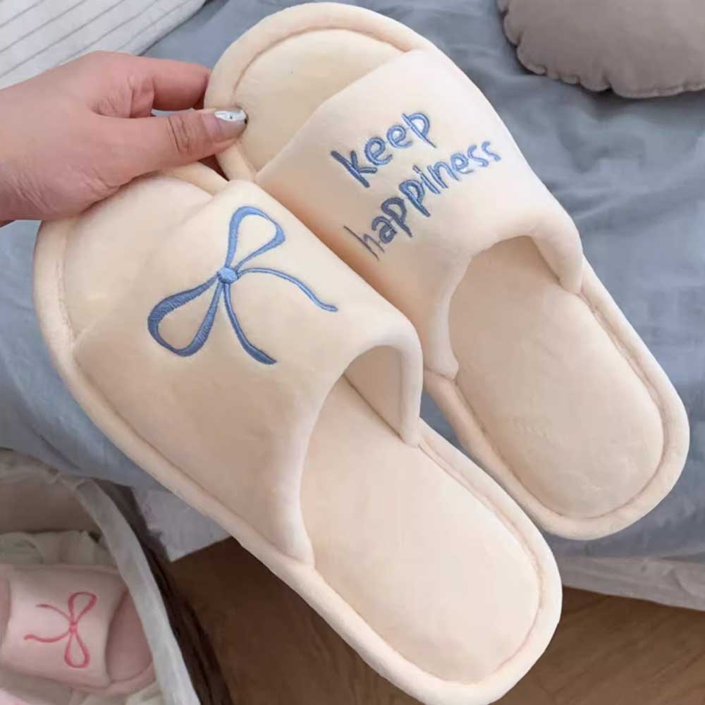 2type ribbon embroidery room shoes