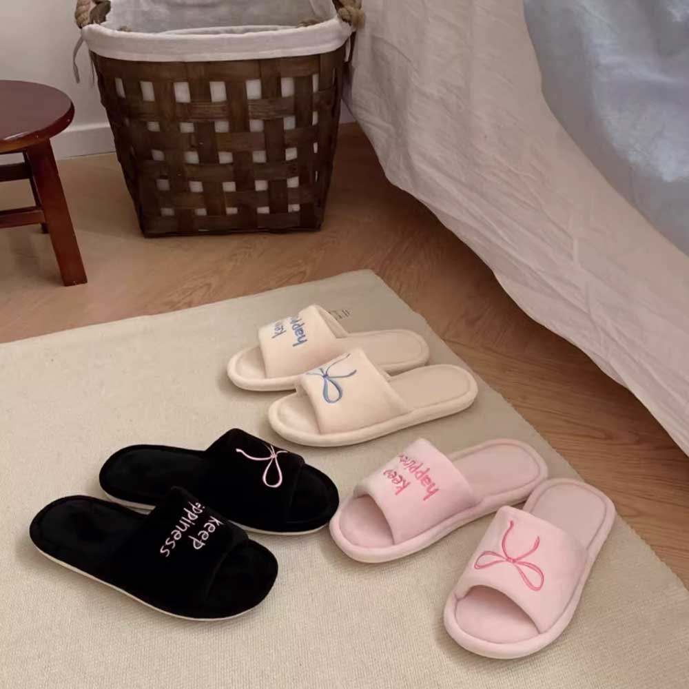 2type ribbon embroidery room shoes