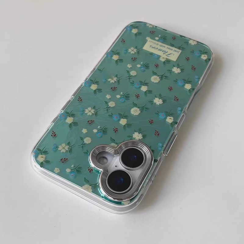 emerald green flower iPhone case