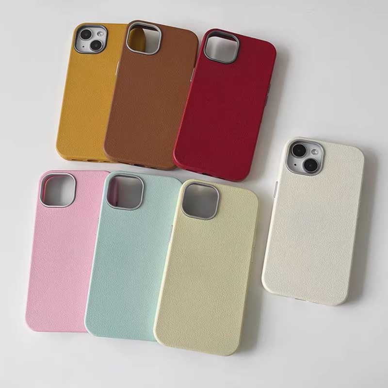 7color simple leather iPhone case