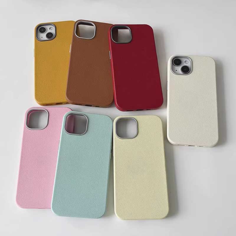 7color simple leather iPhone case