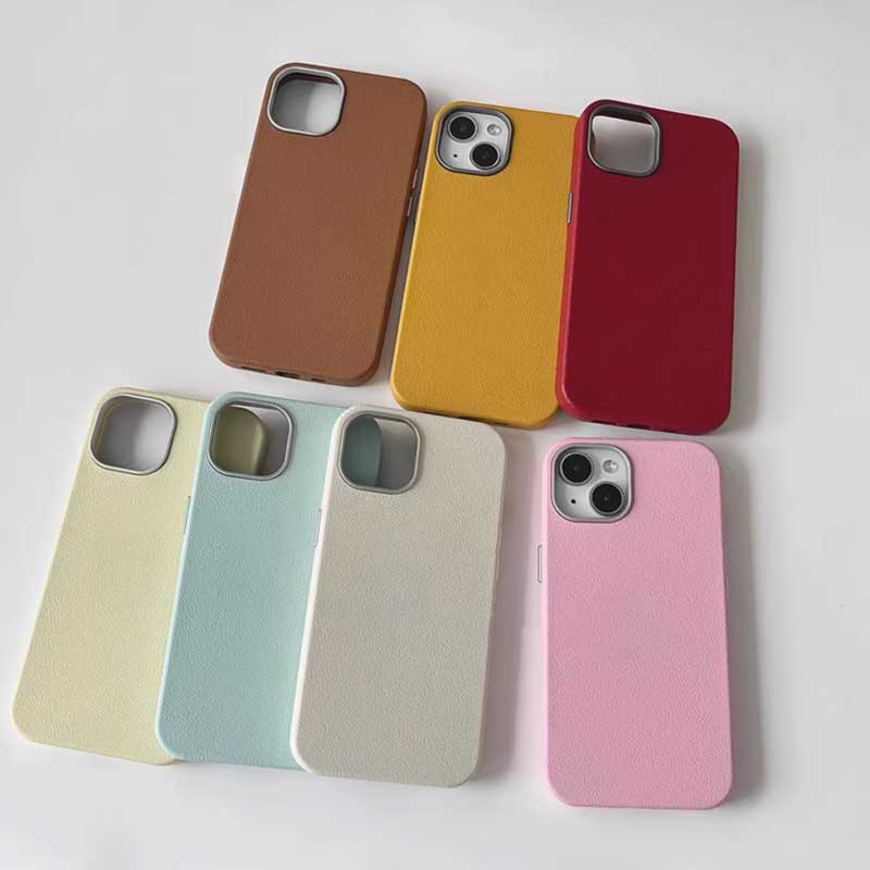 7color simple leather iPhone case