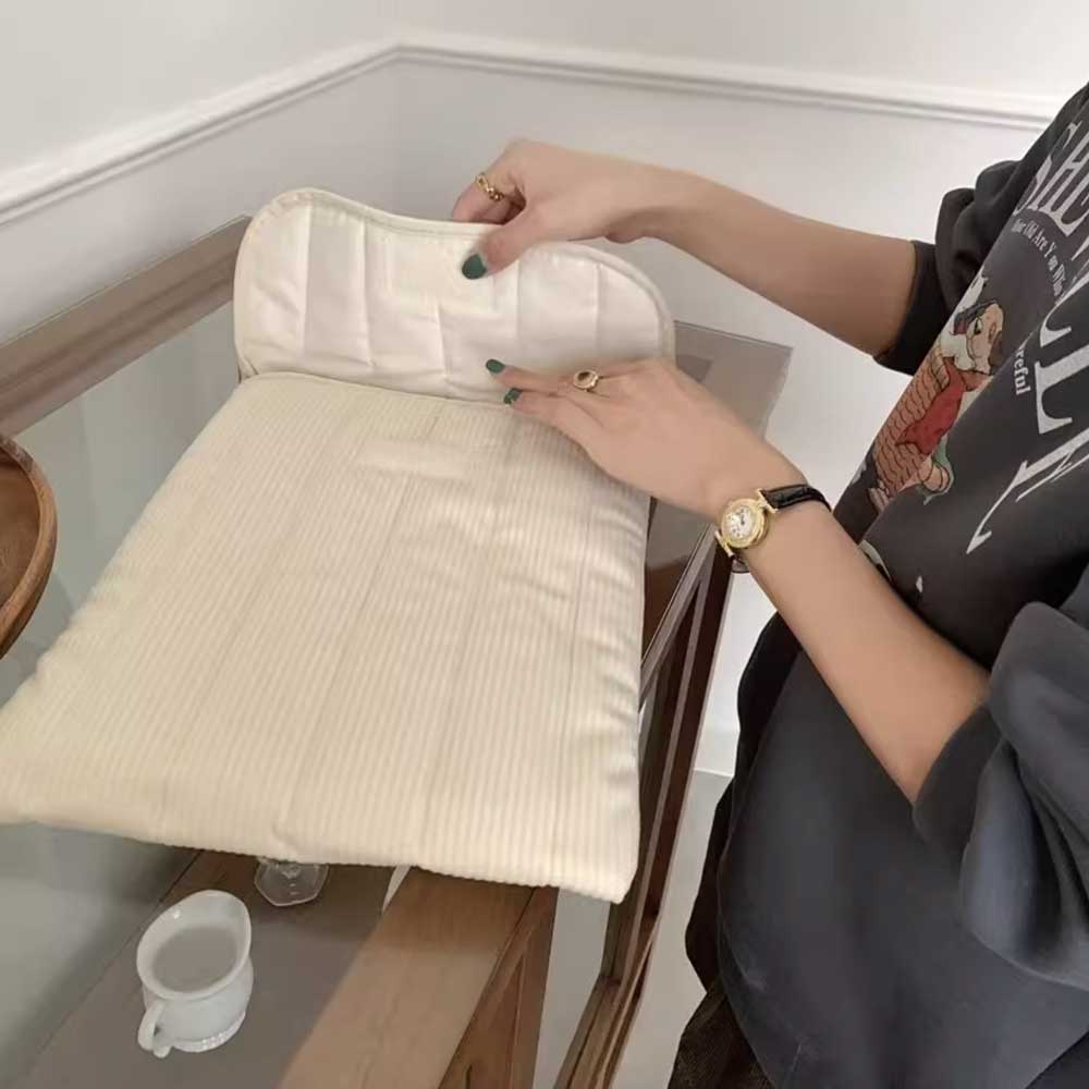 3color corduroy flap ipad & pc bag