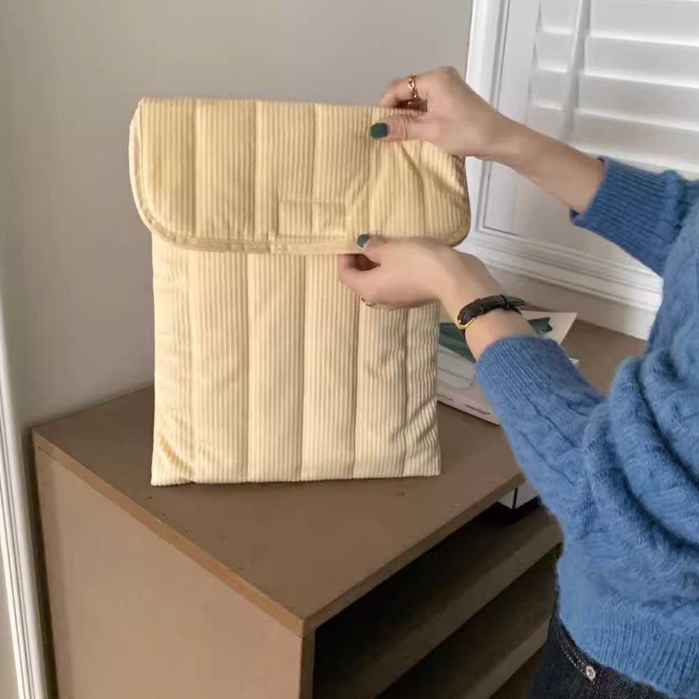 3color corduroy flap ipad & pc bag