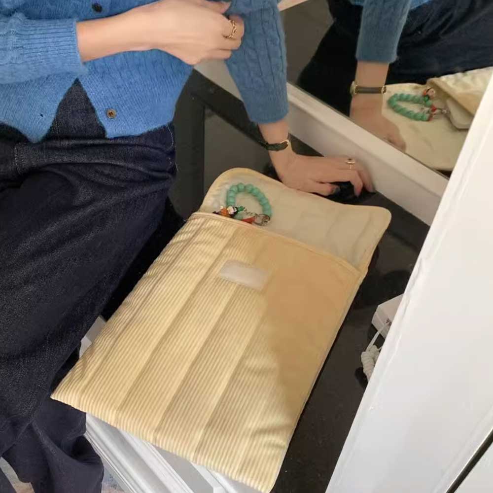 3color corduroy flap ipad & pc bag