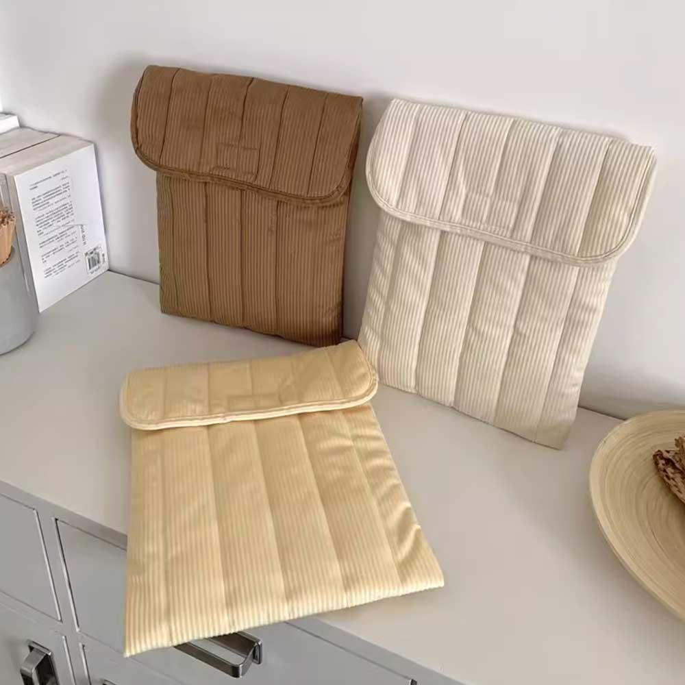 3color corduroy flap ipad & pc bag