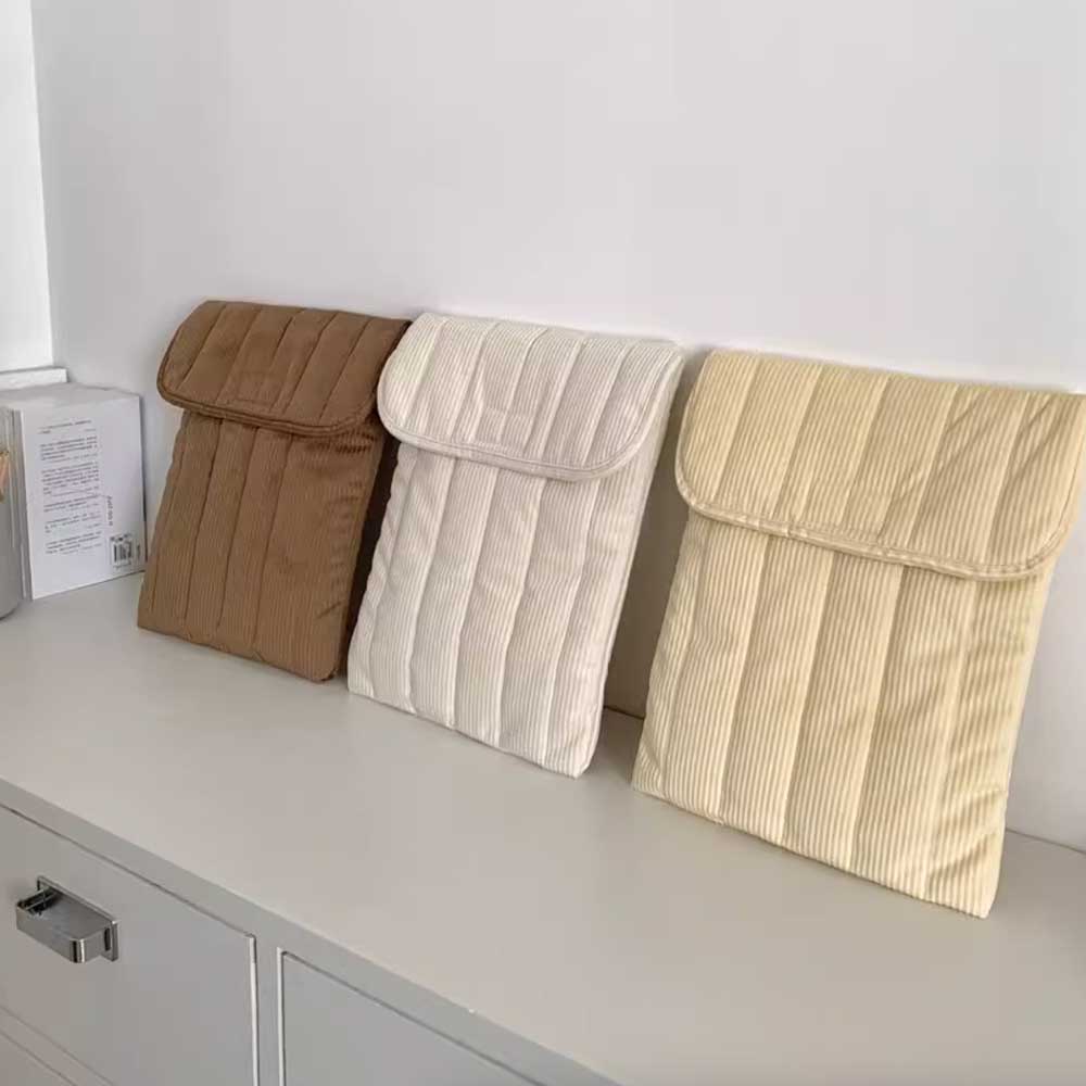 3color corduroy flap ipad & pc bag