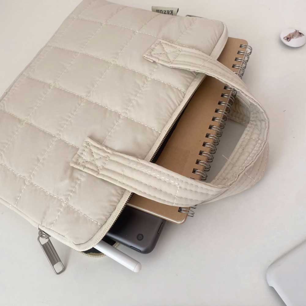 3color block stitch ipad & pc bag