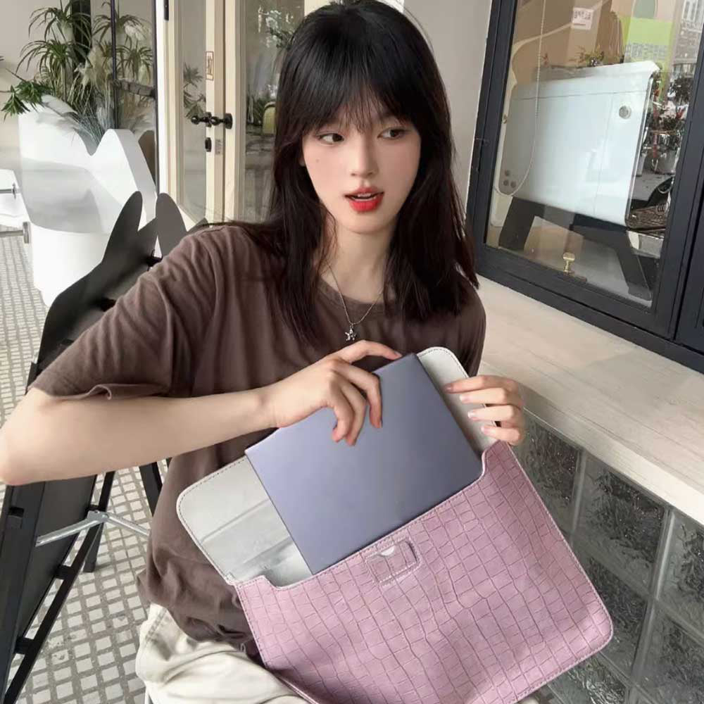 5color crocodile leather PC bag