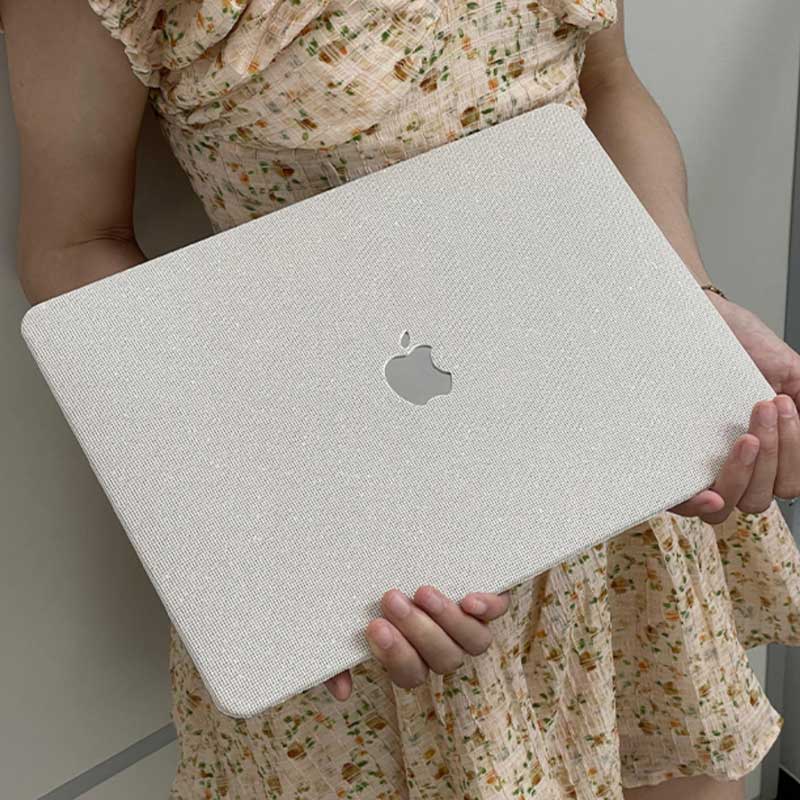 silver sequins Mac book case