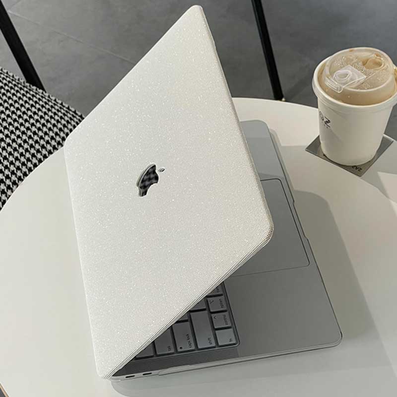 silver sequins Mac book case