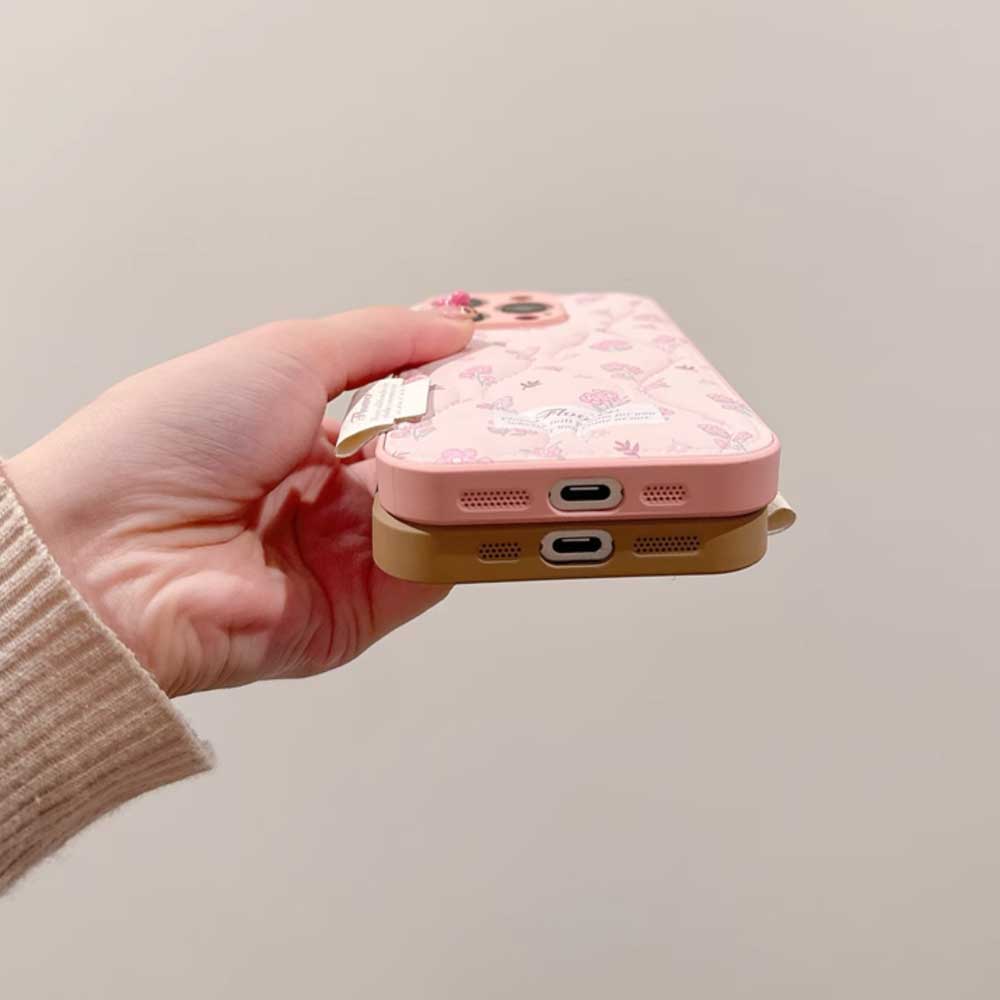 3color flower quilt iPhone case