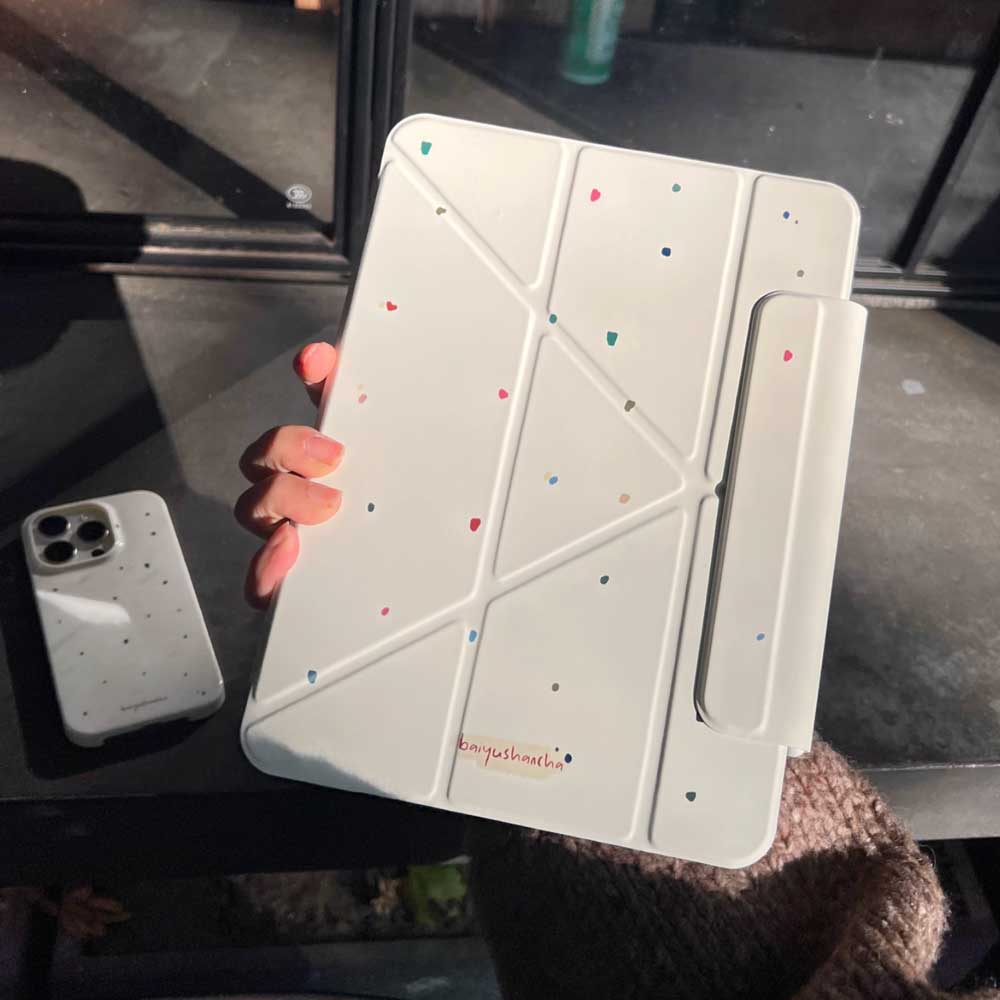 colorful dot iPad case