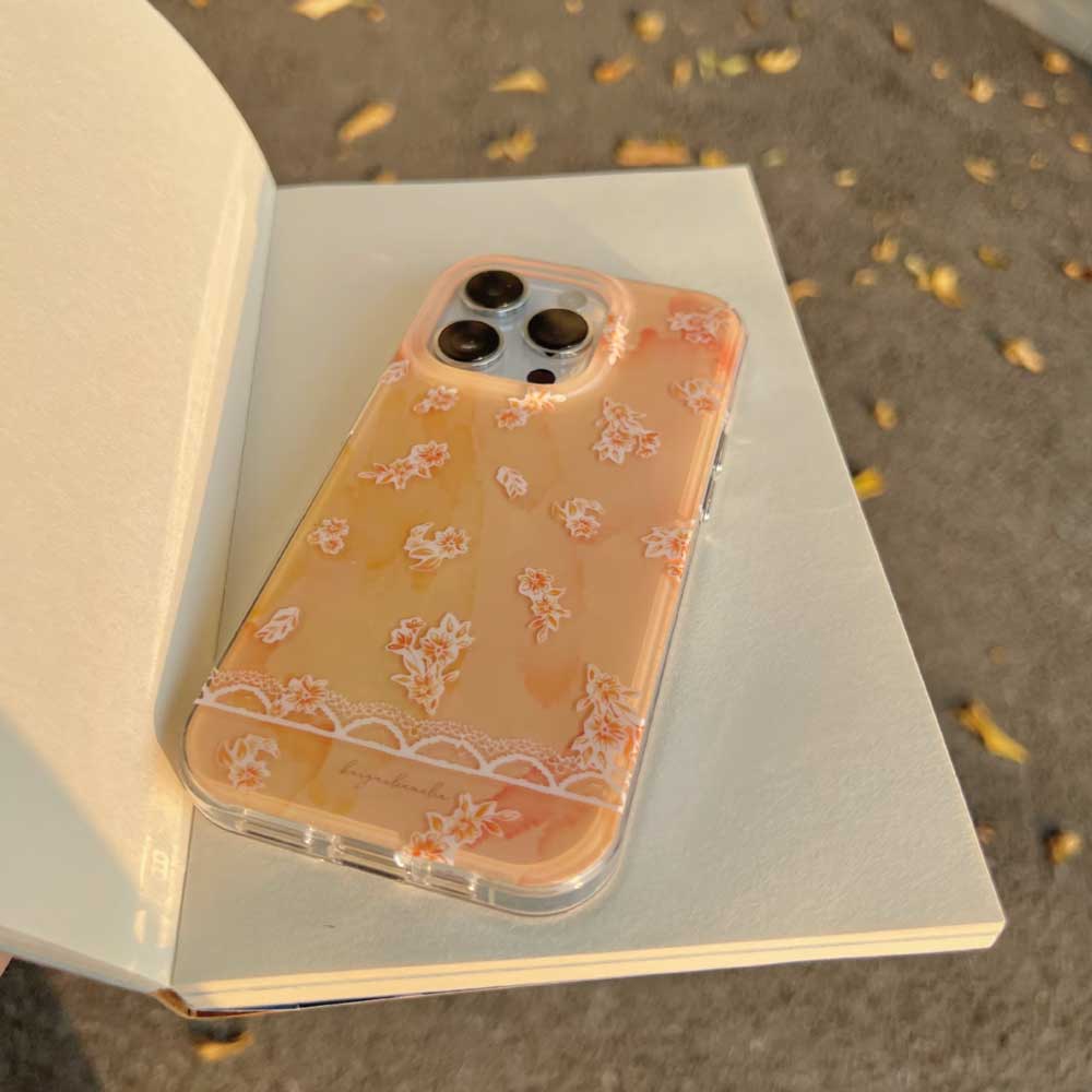 orange flower iPhone case
