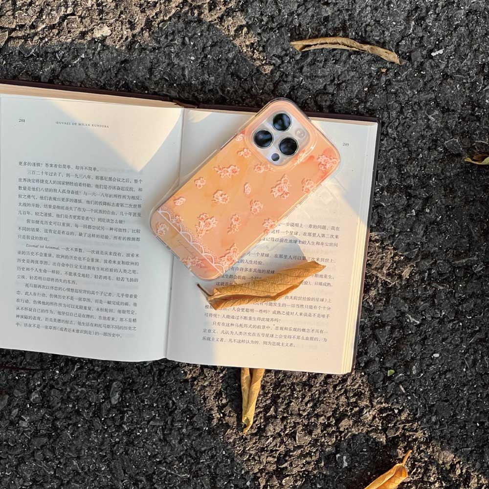 orange flower iPhone case