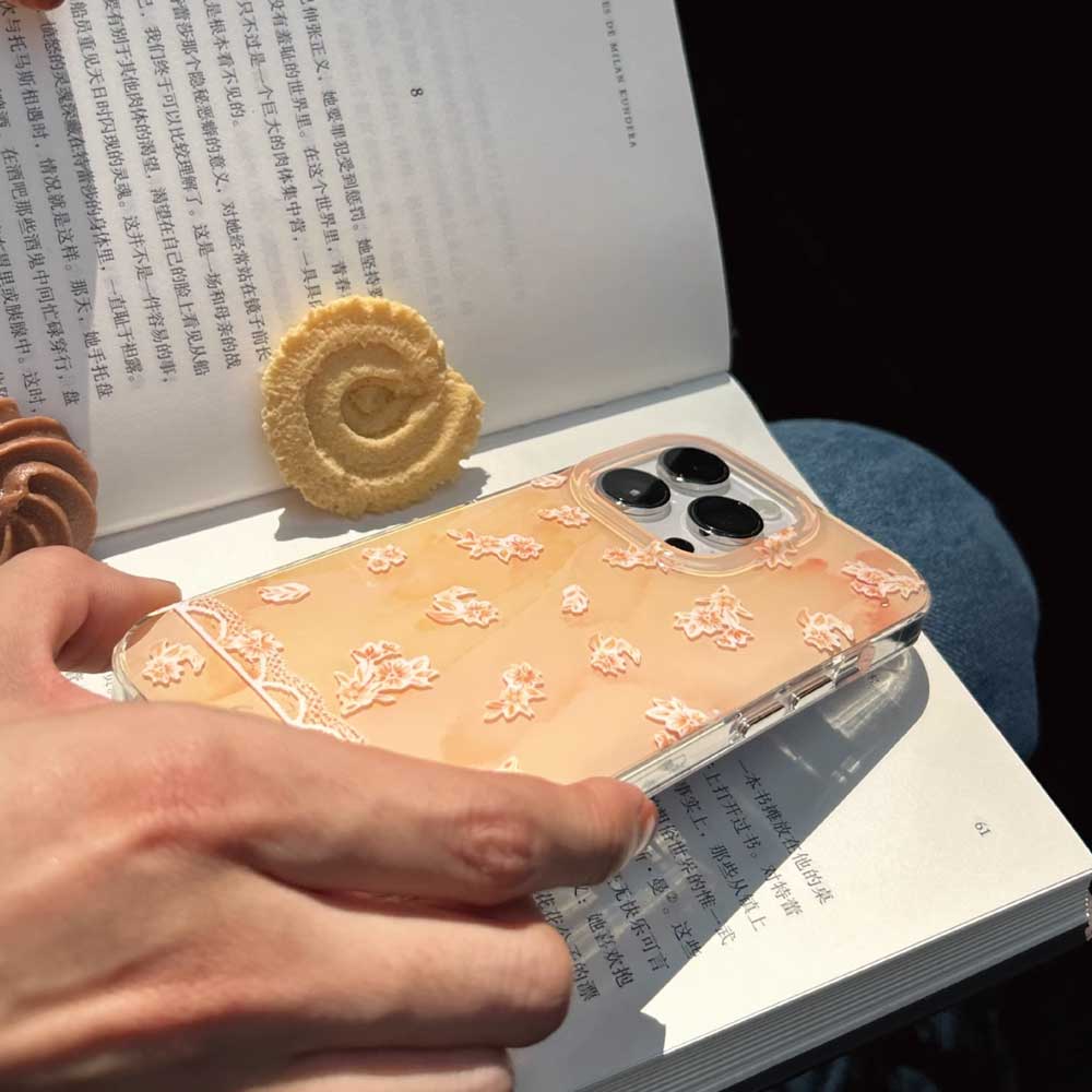 orange flower iPhone case