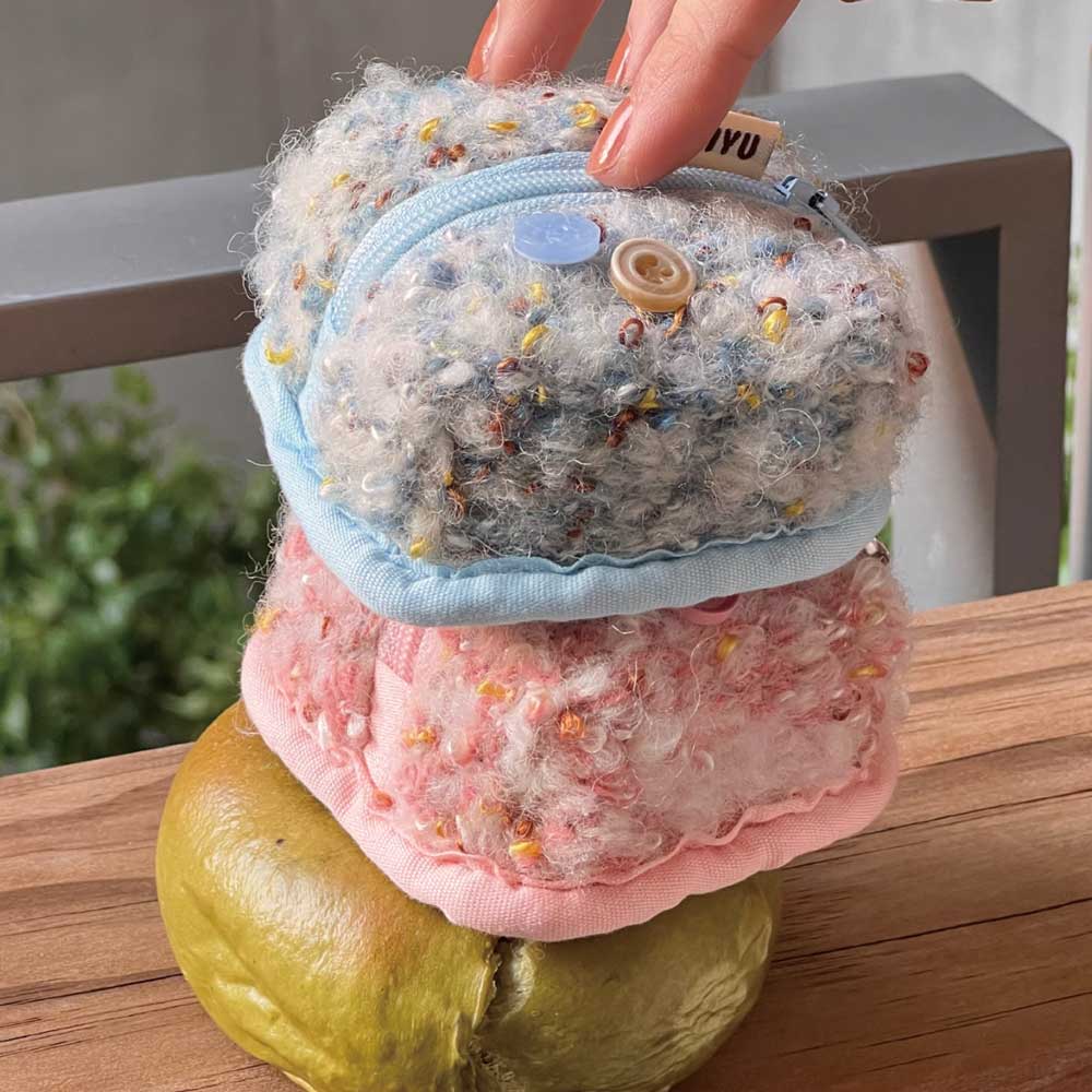 2color mix knit Airpods case bag