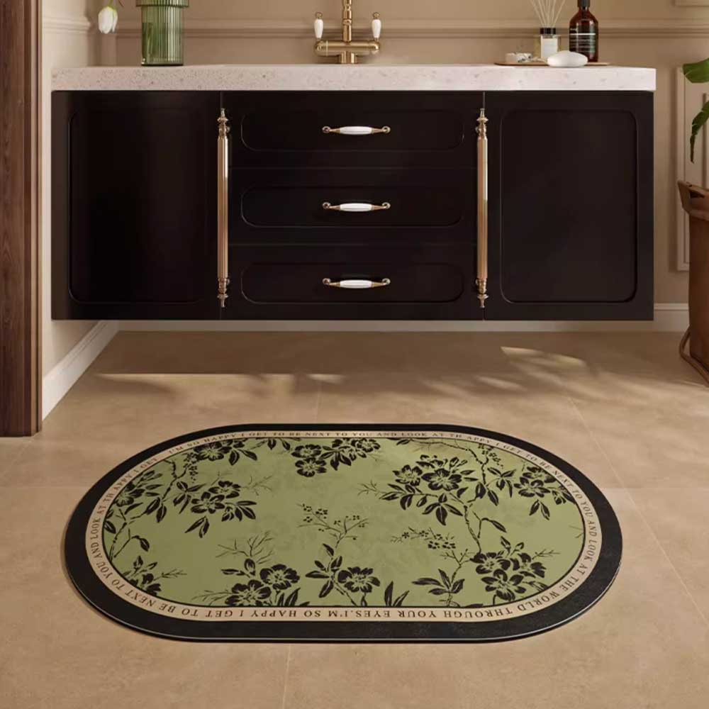 flower shadow bath mat