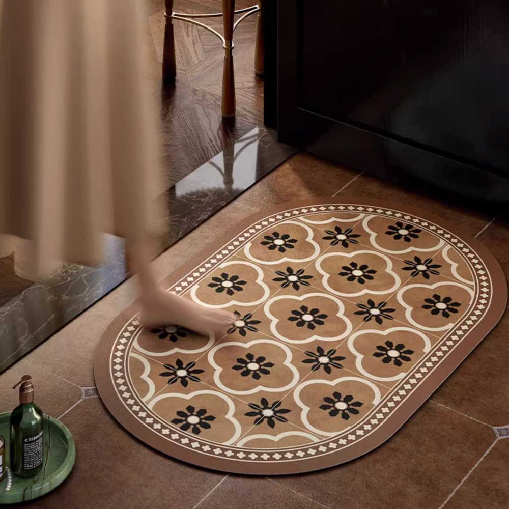 2color retro tile bath mat