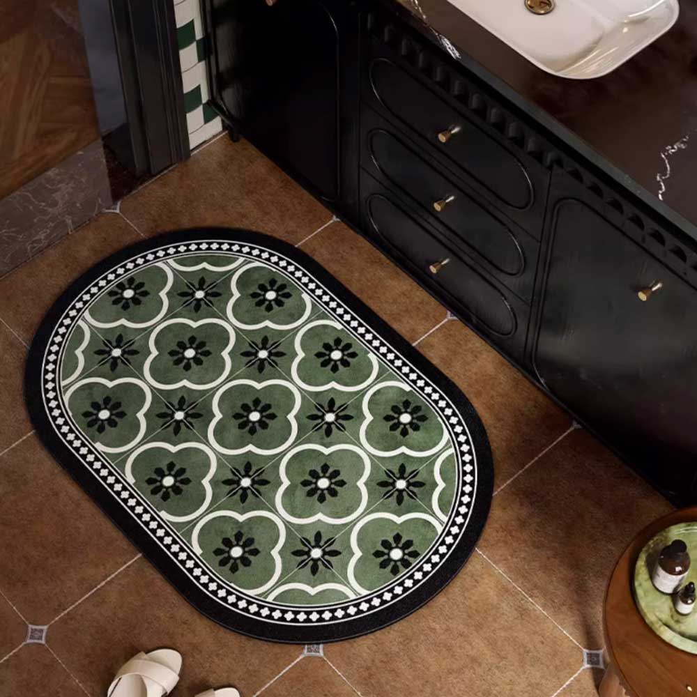 2color retro tile bath mat