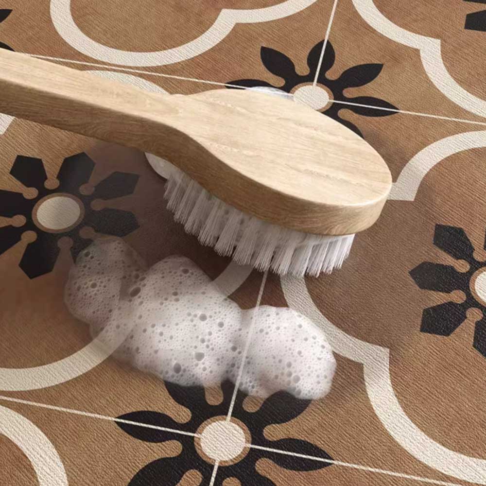 2color retro tile bath mat