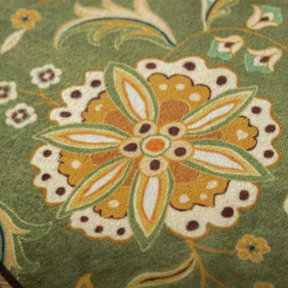 ethnic green flower stool
