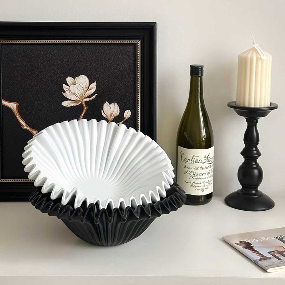 2color pleats fruit tray