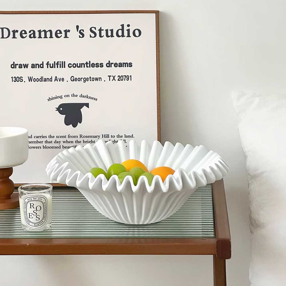 2color pleats fruit tray