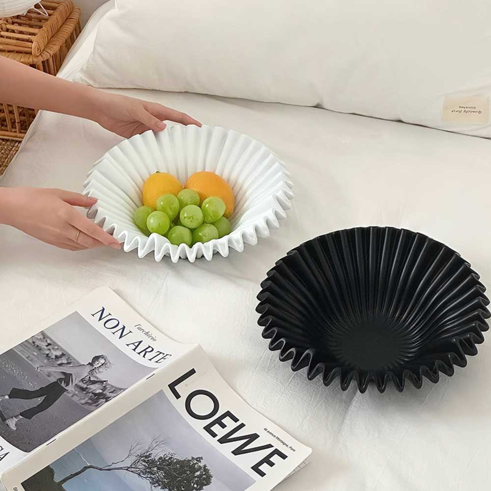 2color pleats fruit tray