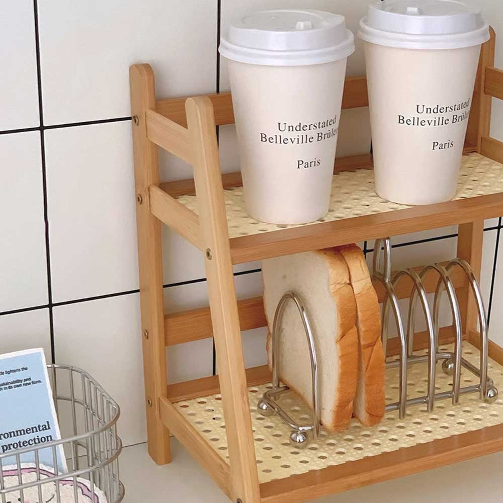 natural rattan storage rack