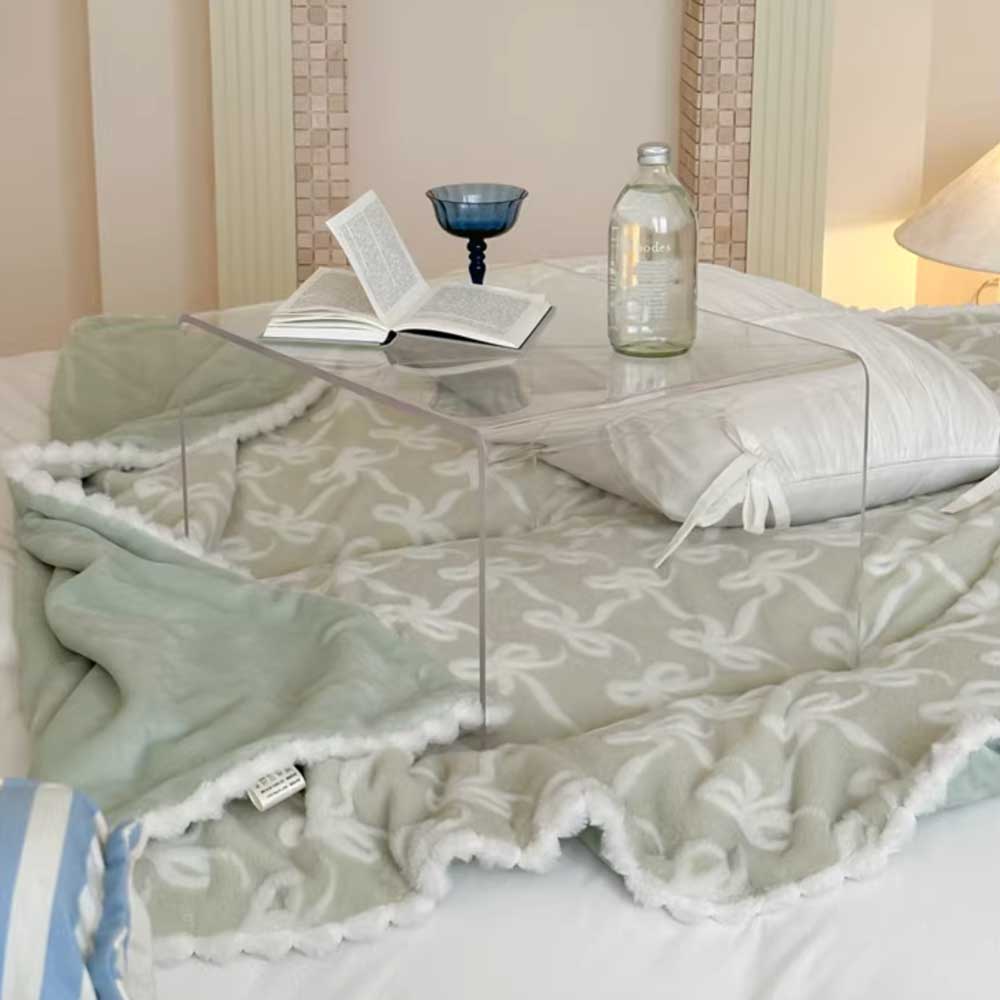 5color fur ribbon blanket