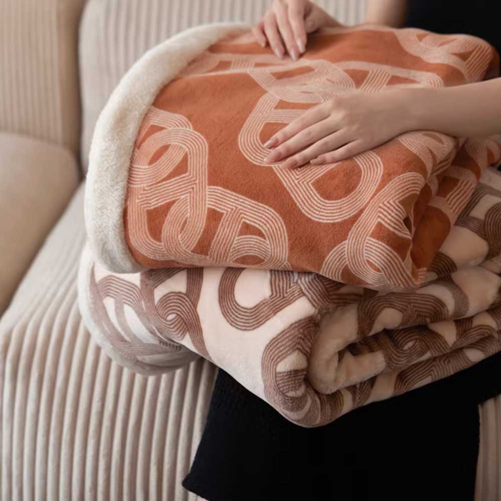 2color chain print blanket