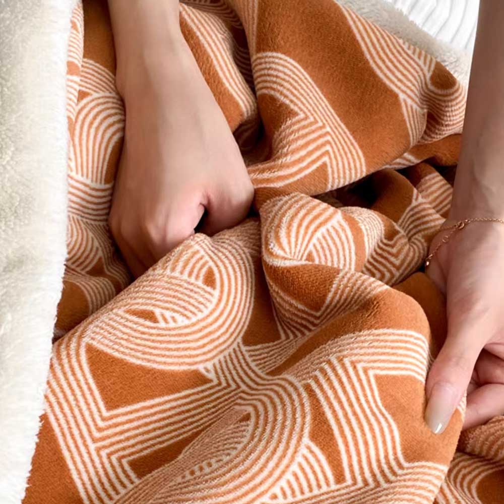 2color chain print blanket