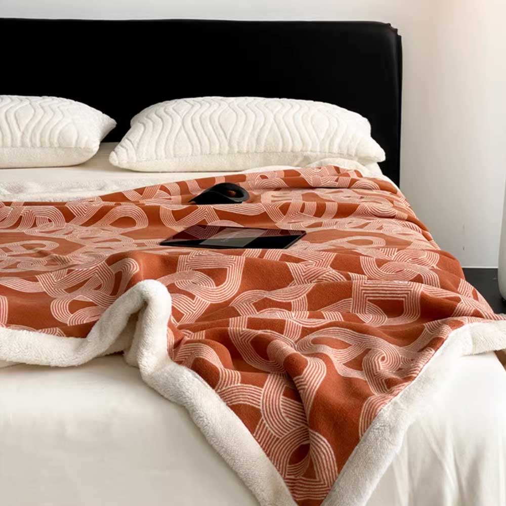 2color chain print blanket