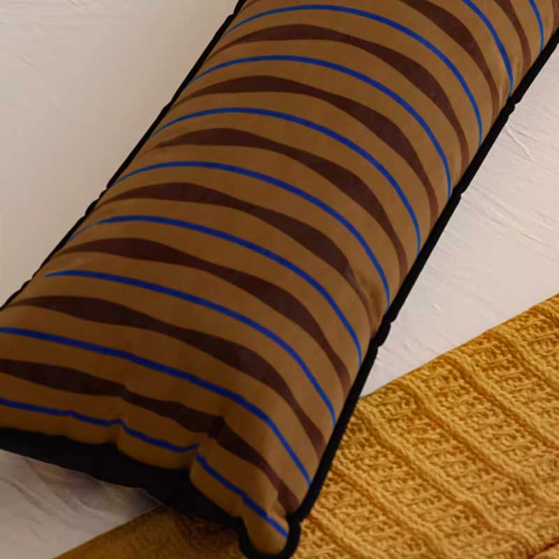 4color retro stripe long cushion