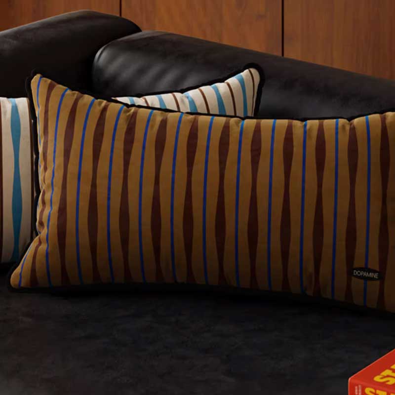 4color retro stripe long cushion