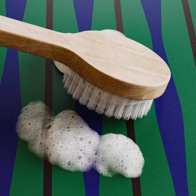 4color retro stripe bath mat