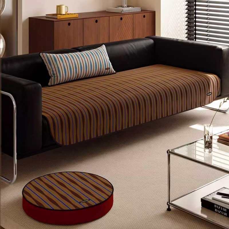 4color retro stripe sofa cover