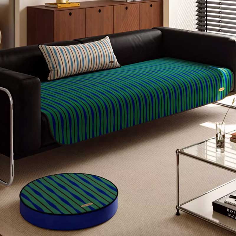 4color retro stripe sofa cover