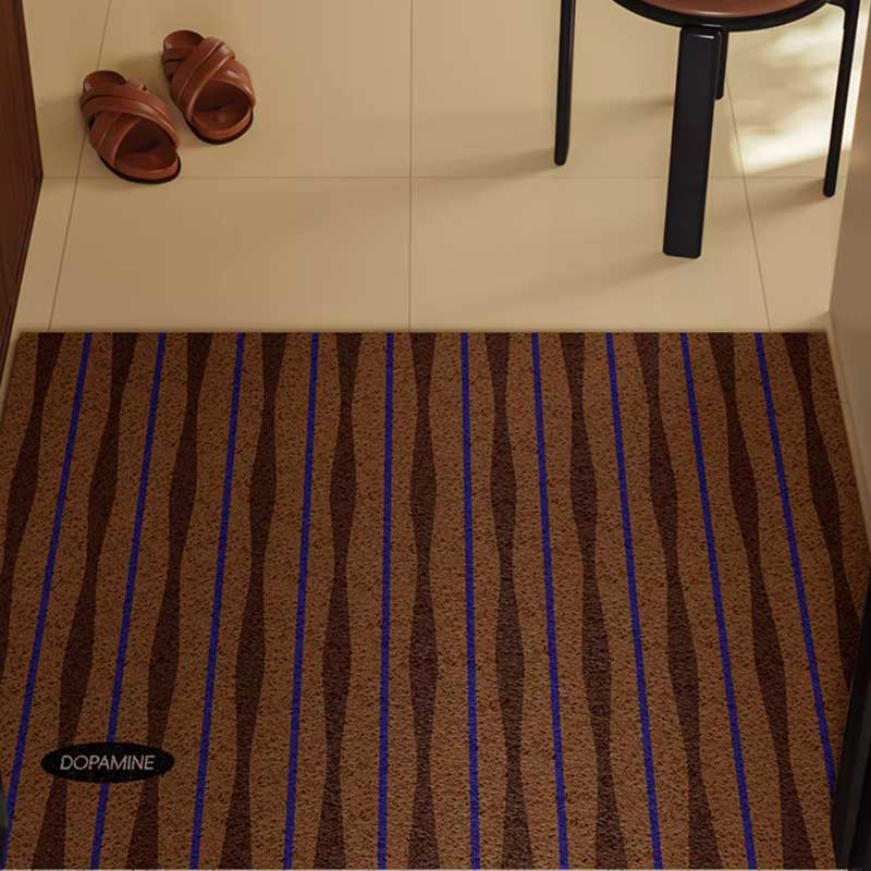 4color retro stripe PVC door mat